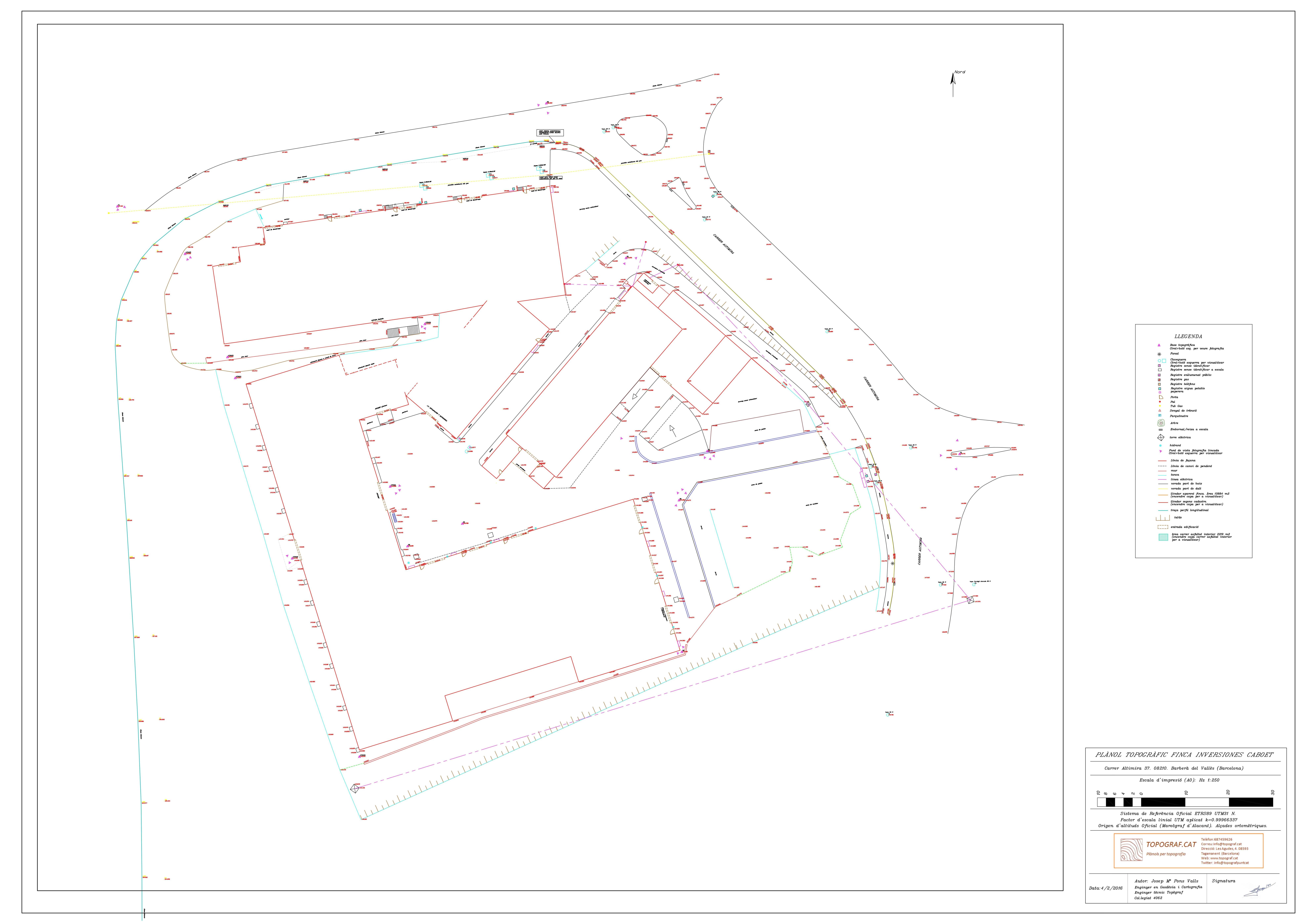 Aixecament topogr&agrave;fic d'una zona industrial